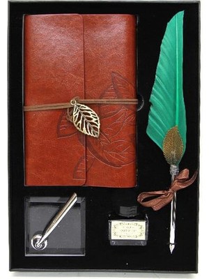 Mevafa Divit Hokka Defter ve Tüylü Kalem Seti Hediyelik