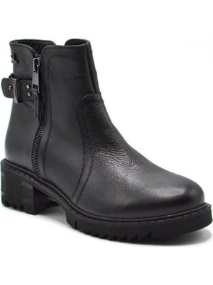 Venüs Kadın Hakiki Deri Klasik Bot 1950807K - Siyah - 36