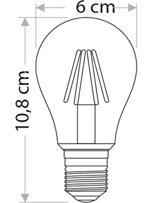 Cata CT-4218 8W E27 Duylu Dimmerli Rustik LED Ampul Günışığı