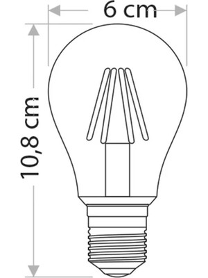 Cata CT-4217 8W 220V E27 Duylu Rustik LED Ampul Günışığı 5 Adet