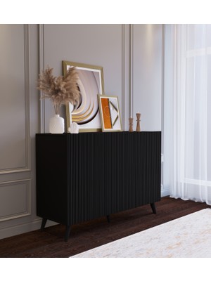 Suba Home Minimalist Tasarımıyla Göz Kamaştıran Avangart Çıtalı 120 Cm'lik  Konsol