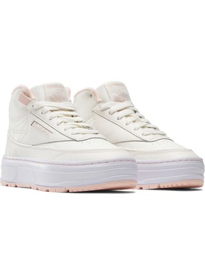 Reebok Club C Geo Mıd Kırık Beyaz Kadın High Sneaker