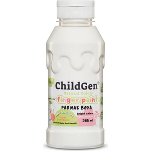 Childgen Süper Yıkanabilir Parmak Boya 350ML - Beyaz