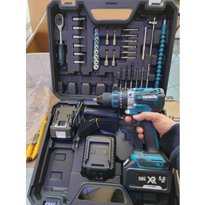 Akülü Profesyonel 13 mm Demir Mandren Vidalama , V58 5000MAH Çift Akü , Vidalama 90 Nm Tork