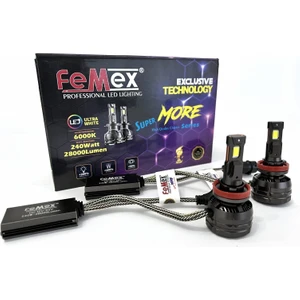 Super More H11 Şimşek Etkili LED Xenon 240W 28000 Lumen