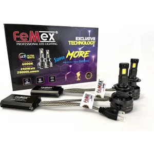 Super More H7 Şimşek Etkili LED Xenon 240W 28000 Lumen