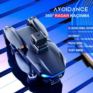 S135 Pro Gps Drone 2k Hd 5g Wı-Fı Lazer Engelden Kaçınma Çift Kameralı Beni Takip Et Modu