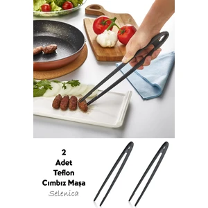Teflon Et Kızartma Cımbızı Şef Cımbızı 2 Adet
