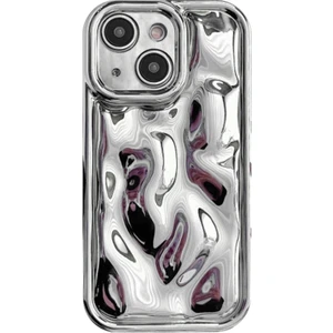 Forestl Digital Iphone 14 Meteorit Doku Elektraplatma Yumuşak Tpu Cover-Silver Için Şok Geçirmez Telefon Kasası (Yurt Dışından)