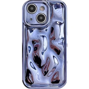 Forestl Digital Iphone 14 Meteorit Doku Elektraplatma Yumuşak Tpu Kapak-Mavi Için Şok Geçirmez Telefon Kılıfı (Yurt Dışından)