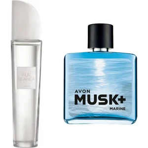 Pur Blanca 50 ml Kadın Parfüm ve Avon Musk Marine Erkek Parfüm Edt 75 ml 2 Li Set