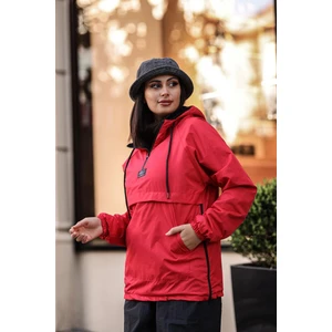 Good Fashion Rahat Kesim Içi Kürklü Kanguru Cep Kadın Yağmurluk Mont