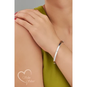 SS Selin Silver Fashion Model Kelepçe Bileklik 925 Ayar Gümüş Bileklik