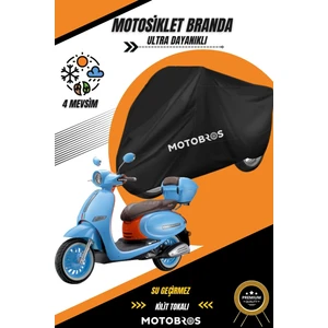 Arora Cappucino Siyah Su Geçirmez Dayanıklı Motosiklet Brandası (En Kalın) Kumaş Ömürlük Kullanım