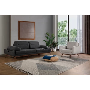 Perla Sofa Nelson Koltuk Takımı Keten Antrasit