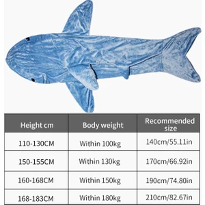 Tdhunter Pink Shark Süper Yumuşak Flanel Uyku Tulumu (Yurt Dışından)