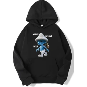 BRZ Collection Oversize Smurf Cat We Live We Love We Lie Hoodie