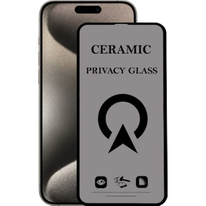 Kzy Apple iPhone 15 Pro Max ile Uyumlu Tam Kaplayan Parlak Seramik Nano Esnek Hayalet Ekran Koruyucu
