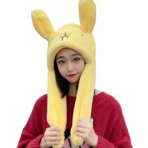 Hareketli Kulaklı Kadın Tavşan Peluş Şapka (Yurt Dışından)