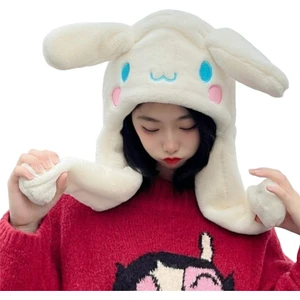 Hareketli Kulaklı Kadın Tavşan Peluş Şapka (Yurt Dışından)