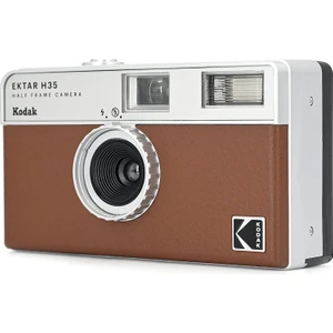 Kodak Ektar H35 Yarım Çerçeve Film Kamera, 35MM, Yeniden Kullanılabilir, Odaklamasız, Hafif, Kullanımı Kolay (Kahverengi) (Film ve Aaa Pil Dahil Değildir)