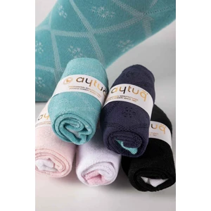 Kadın Bambu 5 Çift Özel Kutulu Patik Çorap - 34256