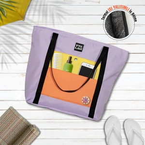 Isı Yalıtımlı Termal Lila Sarı Turuncu Renkli Plaj Çantası