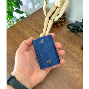 Likya Craft El Yapımı Deri Geniş Tek Bölmeli Minimal Kartlık Cüzdan (Crazy Deri)