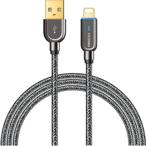 Hızlı Şarj Özellikli Lightning iphone USB Kablo Recci RS02L Smart Power-Off Serisi 1m