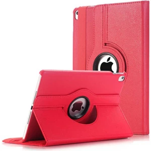 iPad 9.7 2018 (6.nesil) Htstore  Dönebilen Standlı Kılıf-Kırmızı
