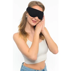 Sauna Suit Yıkanabilir Pamuklu Uyku Maskesi Siyah Göz Bandı