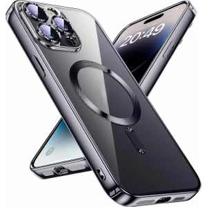 Apple iPhone 12 Pro Max Kılıf Kamera Lens Korumalı Magsafe Şarj Kilifi Şeffaf Renkli Yumuşak Kapak