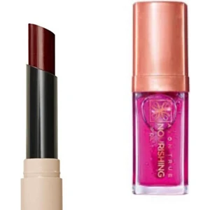 True Nourishing Dudak Yağı 7 ml Blossom ve Avon Tinted Lip Balm Renkli Dudak Balmı Plum 2li Set