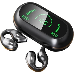 Happy World Shopping Kemik Iletim Kulaklık Bluetooth 5.2 Kulak Klipsi Kulak Küpe Kablosuz Kulaklıklar Spor Kulaklıklar Mic ile Kulak Kancası (Yurt Dışından)