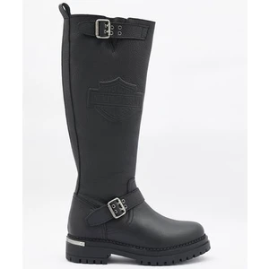 Harley Davidson Trouble Kadın Siyah Deri Çizme