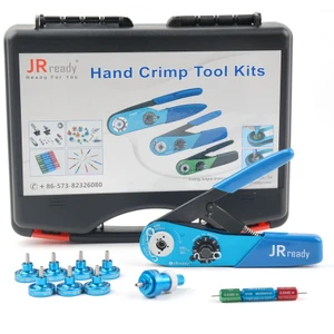 Jr Ready ST2060 Crimp Tool Set: YJQ-W1A M22520/2-01 Aviation Crimper +7 Positioners(K1 K40 K41 K42 K43 K709 K13-1 SK2/2)+G125 Gage