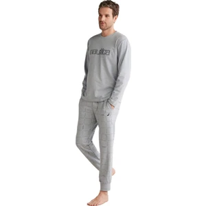 Erkek Comfort Mood Uzun Kollu Mavi Pijama Takımı