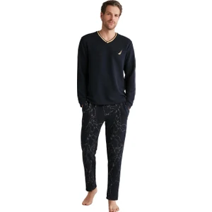 Erkek Comfort Mood Uzun Kollu Lacivert Pijama Takımı