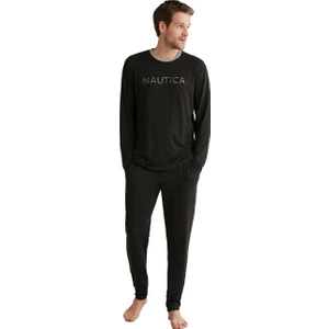 Erkek Yumuşak Dokulu Uzun Kollu Antrasit Pijama Takımı