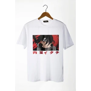 Terapi Men Unisex Beyaz Bisiklet Yaka Önü Anime Baskılı Oversize T-Shirt 22Y-3400762-64-2