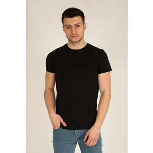 Terapi Men Erkek Basic Slim Fit Bisiklet Yaka Kısa Kollu T-Shirt 21K-3400729-1 Siyah