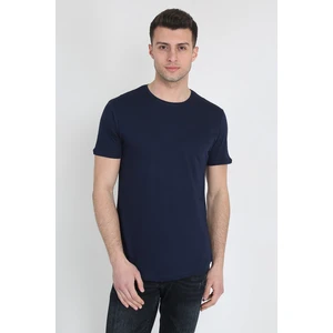 Terapi Men Erkek Kısa Kollu Oval Kesim Basic T-Shirt 21K-3400741-01 Lacivert