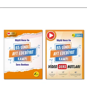 Rüştü Hoca Yayınları 65 Günde AYT Edebiyat Kampı Soru Bankası - AYT Edebiyat Kampı Video Ders Notları Set