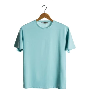 Terapi Men Erkek Nil Yeşili Bisiklet Yaka Oversize Rahat Kalıp Basic T-Shirt 22Y-3400761-EK1