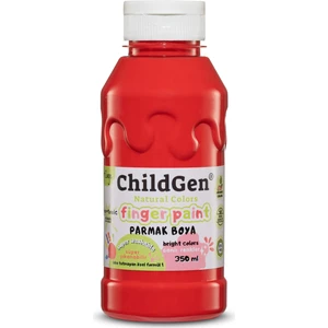 Childgen Süper Yıkanabilir Parmak Boya 350ML - Kırmızı