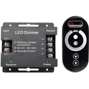 18A LED Tek Renkli Denetleyici Dimmer 12V 24V Tek Renkli Işık Çubuğu Için Rf Kablosuz Dokunmatik Uzaktan Kumanda (Yurt Dışından)