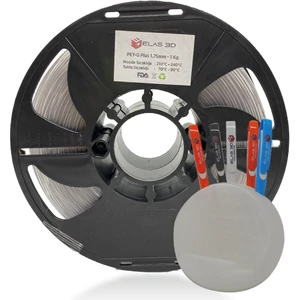 Elas 3D Elas 1.75MM Şeffaf Pet-G Plus Filament 1kg