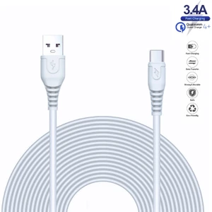 Samsung Galaxy A70 Uyumlu 3.4 Amper 2 Metre Ultra Hızlı Type-C Şarj Kablosu - İthalatçı Garantili