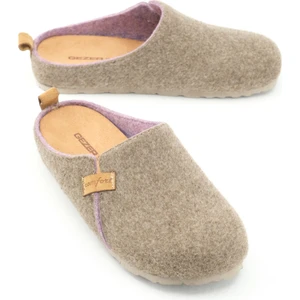 Kışlık Keçe Comfort Taban Kadın Ev Bahçe Terlik