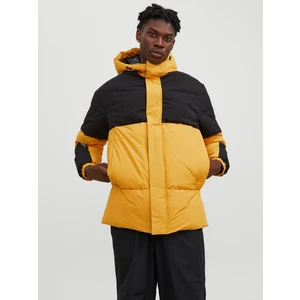 Jack & Jones Kapüşonlu Sarı-Siyah Erkek Mont 12235870